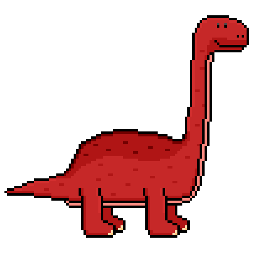 Ruby the red Brachiosaurus