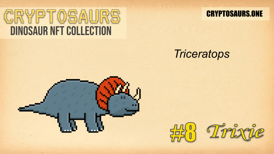 Triceratops Dinosaur NFT Poster