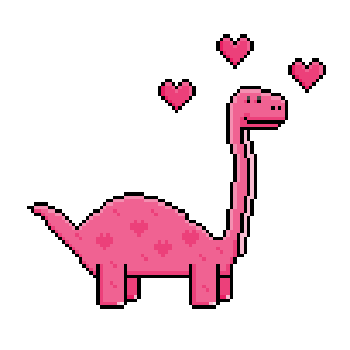 Dinah Pink Dinosaur for Valentines Day