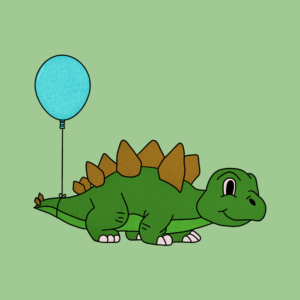 Stegosaurus Arlo with Balloon