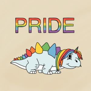 Mina pride unicorn rainbow stegosaurus dinosaur