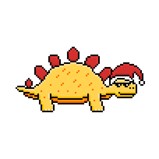 Santa Sam - Stegosaurus with a Christmas Hat