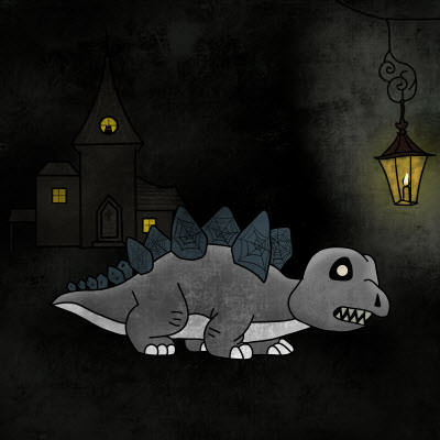 Vampire stegosaurus dinosaur for Halloween